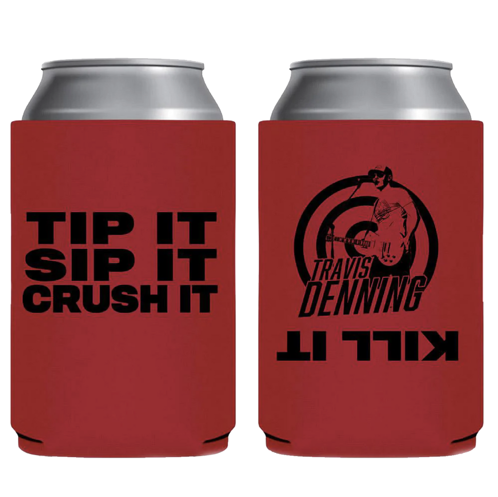 Tip It. Sip It. Crush It. Red Can Insulator
